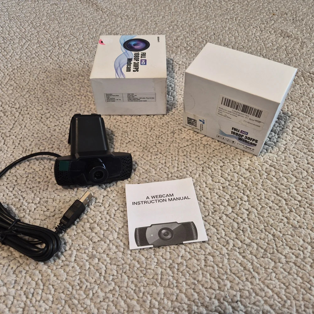 Gesma Full HD 1080P 30FPS Streaming Webcam with Built-In Mic NIB